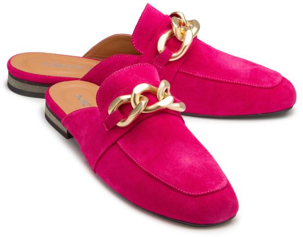 Miotti Sabot in Übergrößen - Grüne und pinkfarbene Schuhe