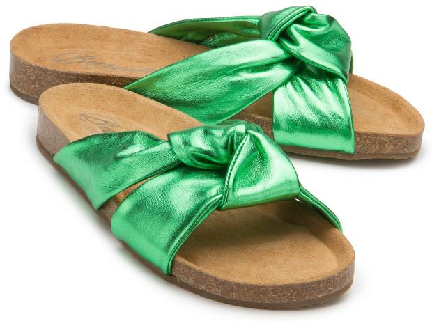 Bariello Pantolette in Übergrößen - Grüne und pinkfarbene Schuhe