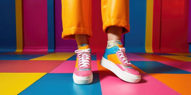 Bunte Sneaker für Damen in Übergrößen