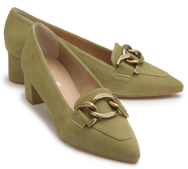 Bariello grüne Pumps in Übergrößen