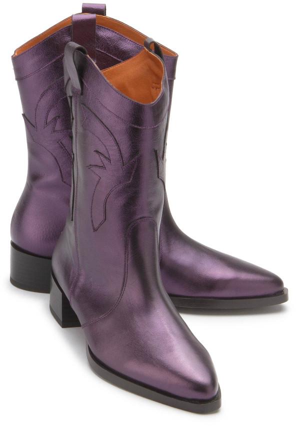 Milano Stiefelette in Übergößen lila Milano Stiefelette in Übergößen lila - Westernstiefel in Übergröße