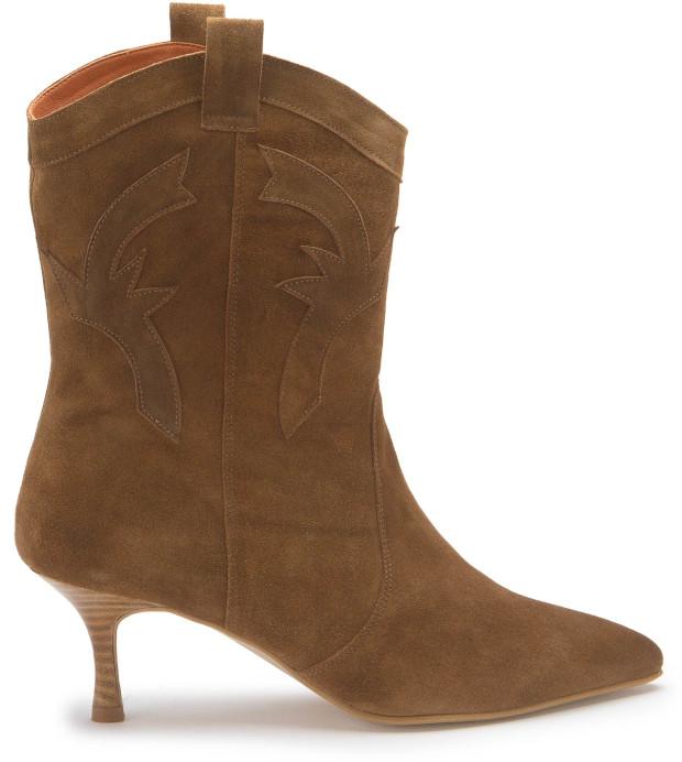 Bariello Stiefelette mit Absatz in Übergrößen - Wildleder Stiefeletten