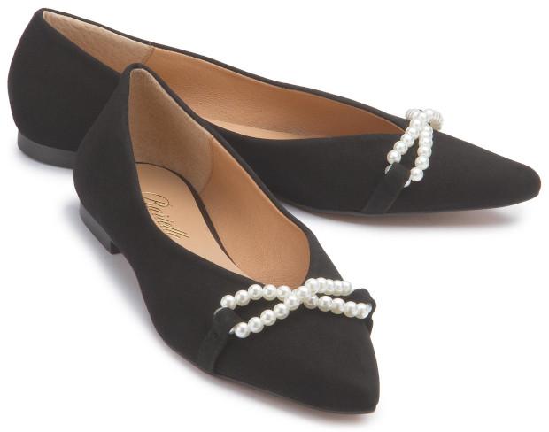 Ballerina in Übergrößen mit Perlen - Schuhtrends 2024