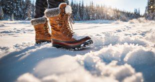 Gefütterte Winterstiefel in Braun