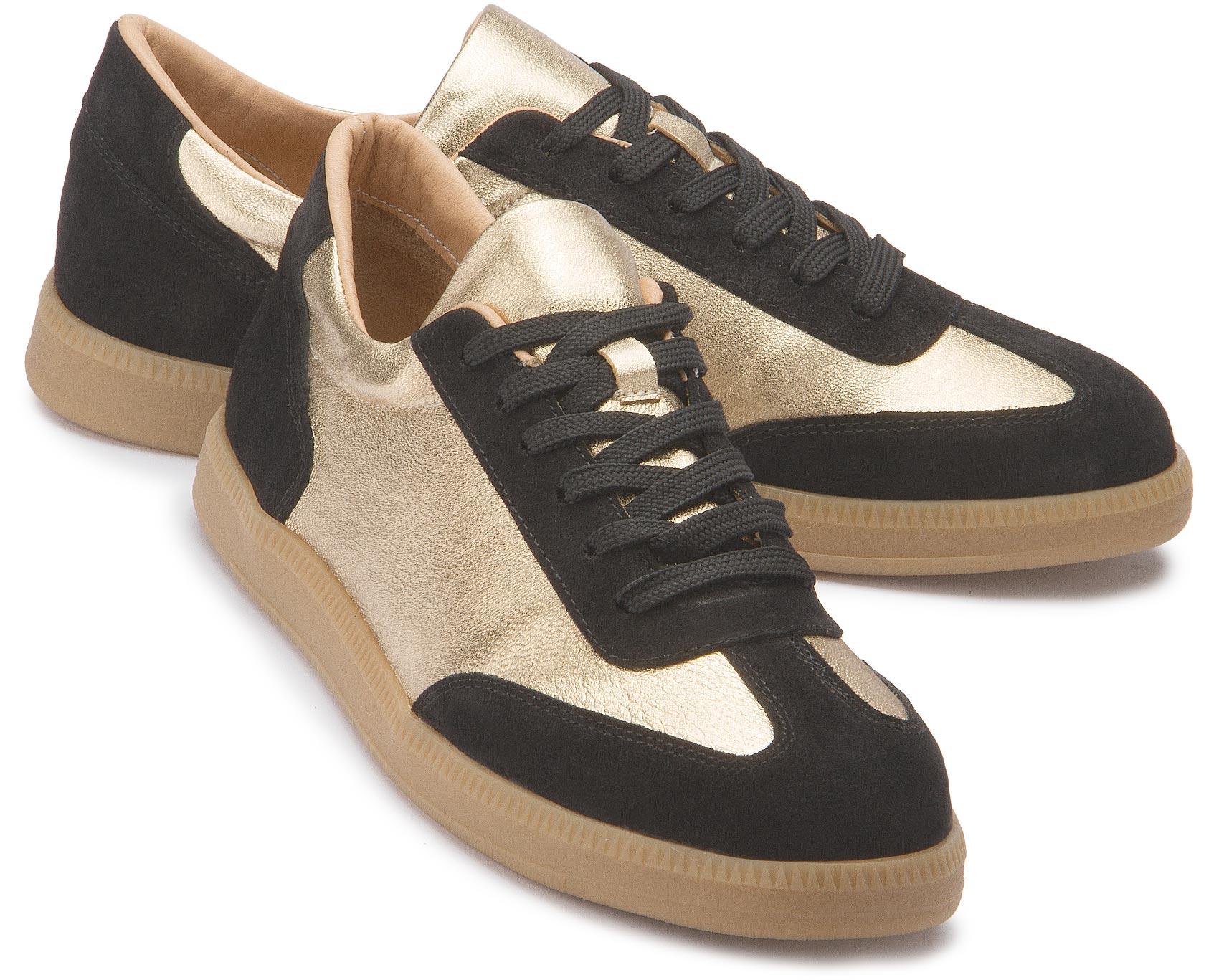 MIOTTI Sneaker in Übergrößen in Schwarz/Gold